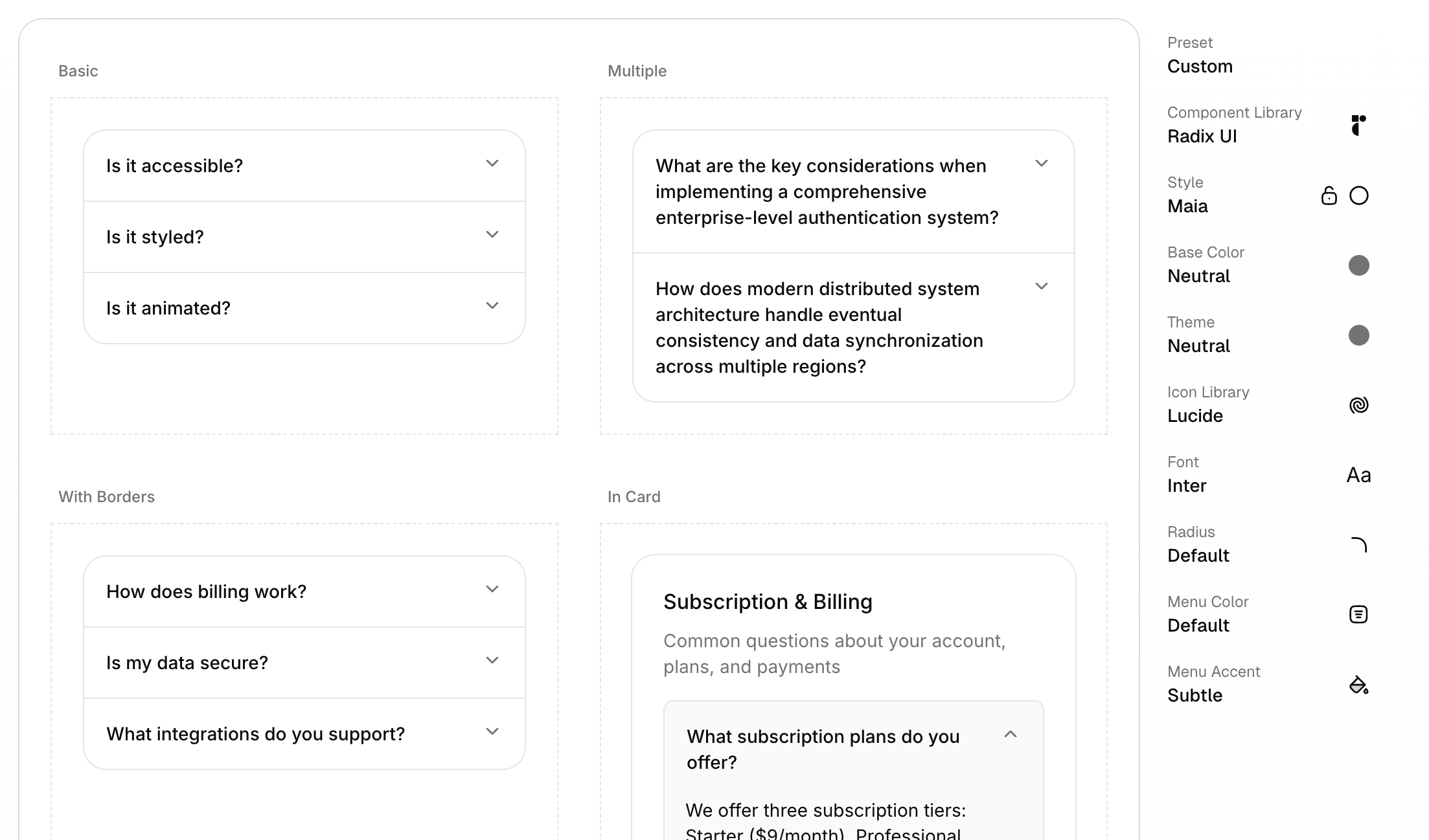 Accordion in the Maia style