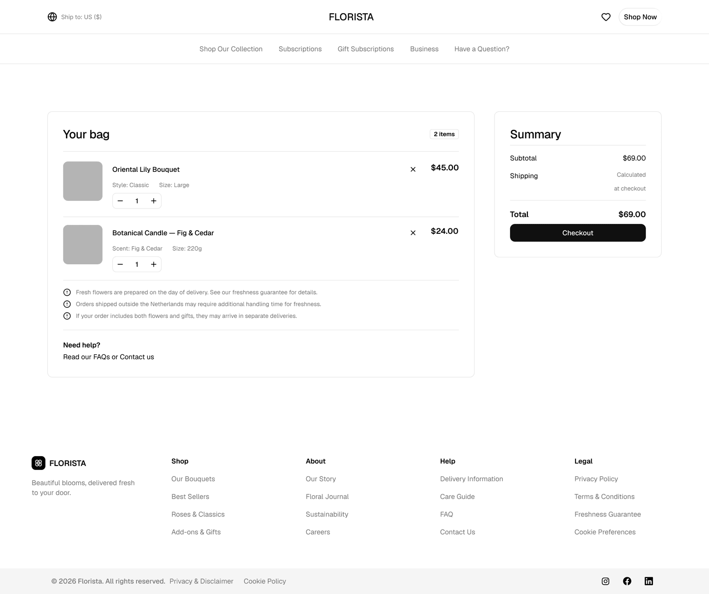 E-commerce block