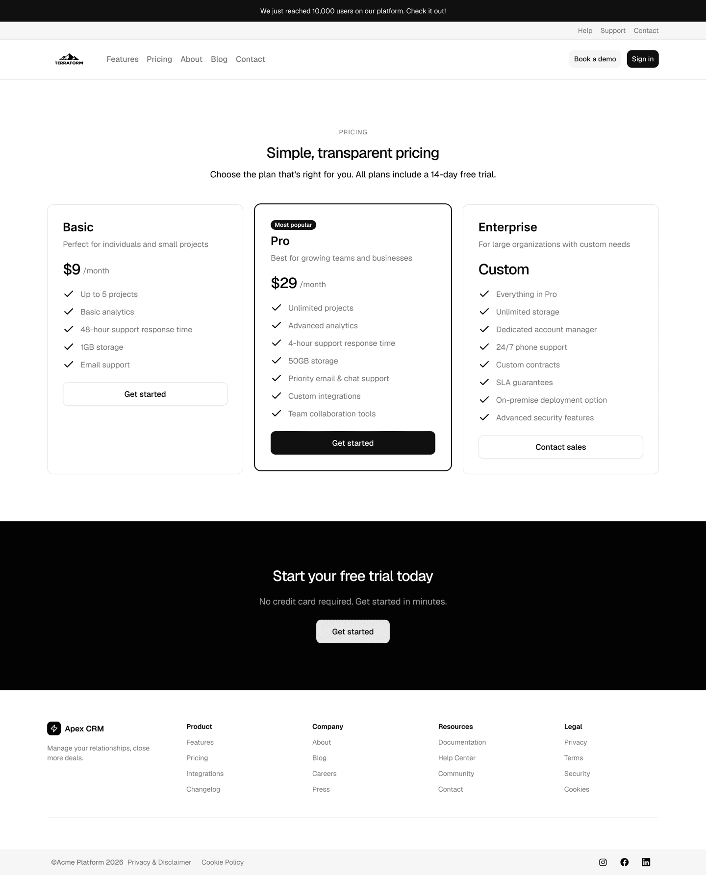 Marketing block