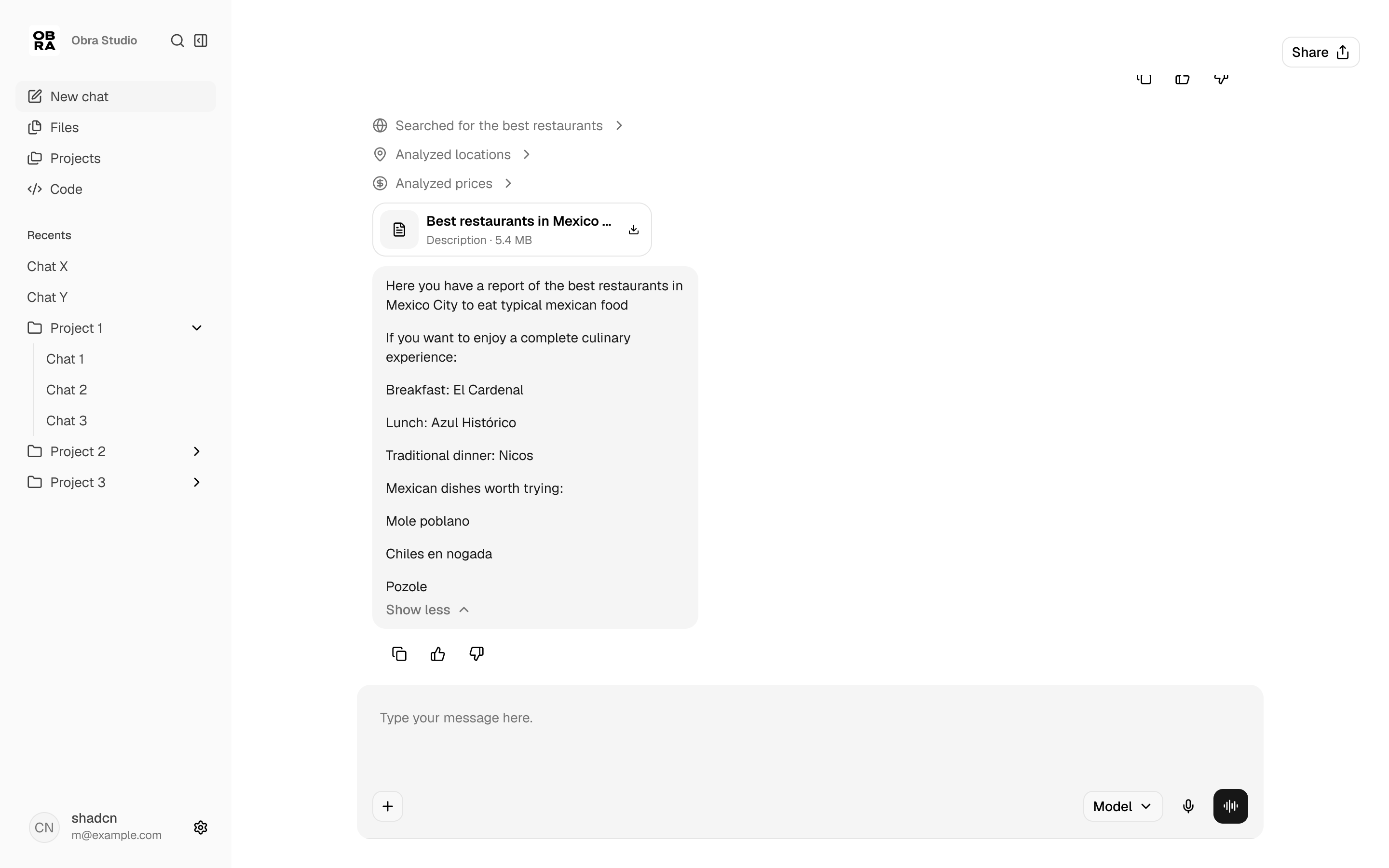 Use the chat components to create LLM-style UIs.